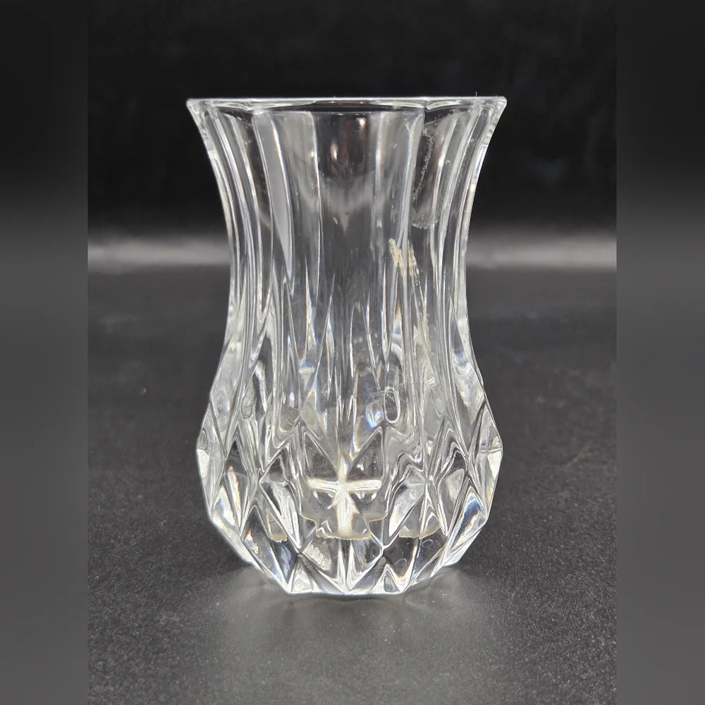VTG Cristal D’Arques Longchamp Clear Violet Vase‎ 3